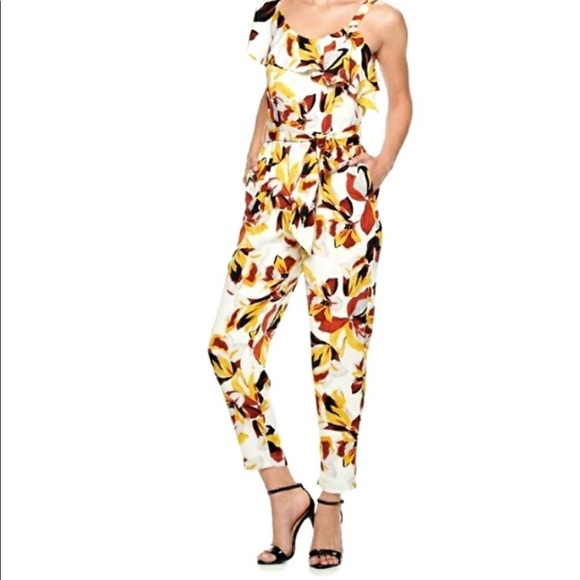 Jennifer Lopez Pants - NWT Jennifer Lopez Floral Jumpsuit